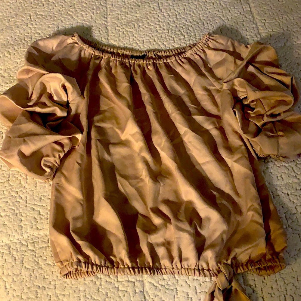 Mid sleeve off the shoulder top